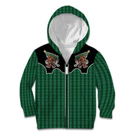 Western Yoke Kid Hoodie Bigfoot Xmas Cowboy Style - Wonder Print Shop