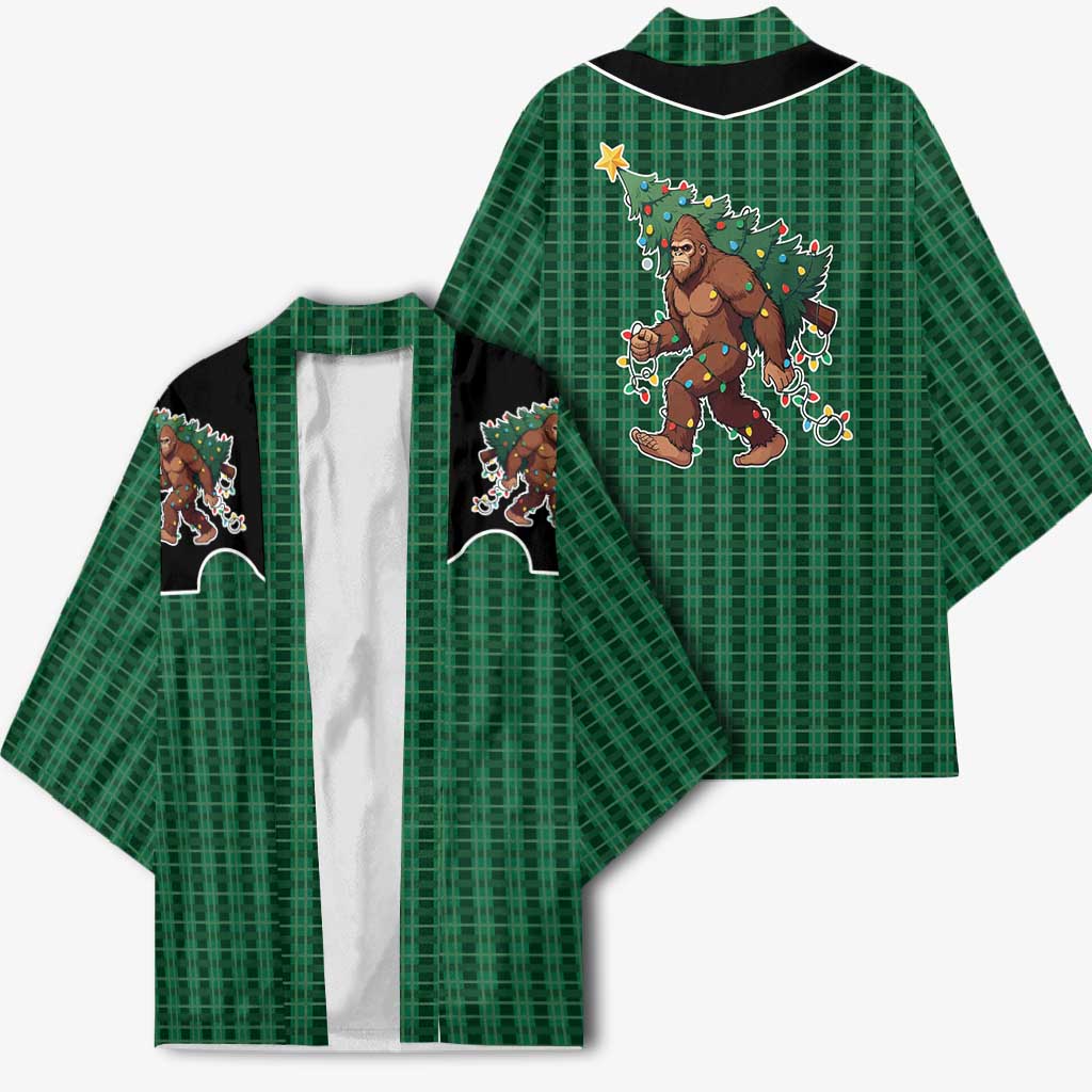 Western Yoke Kimono Bigfoot Xmas Cowboy Style - Wonder Print Shop