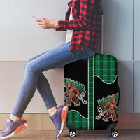 Western Yoke Luggage Cover Bigfoot Xmas Cowboy Style - Wonder Print Shop