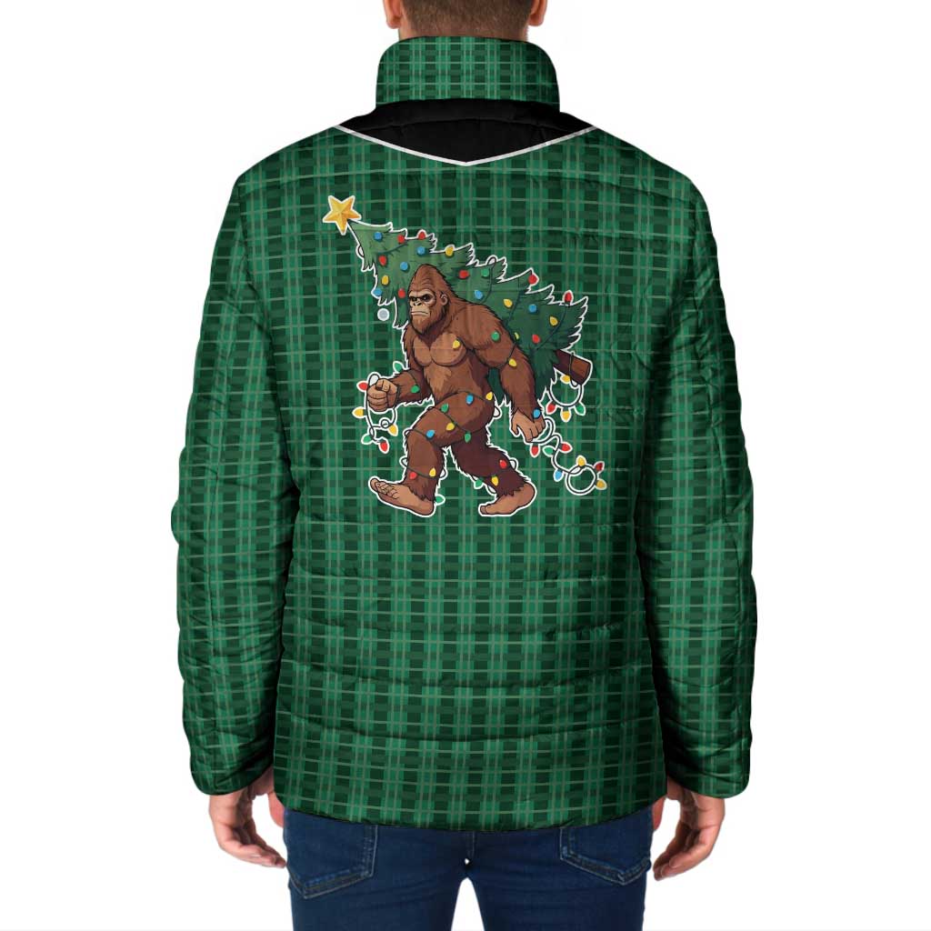 Western Yoke Padded Jacket Bigfoot Xmas Cowboy Style - Wonder Print Shop