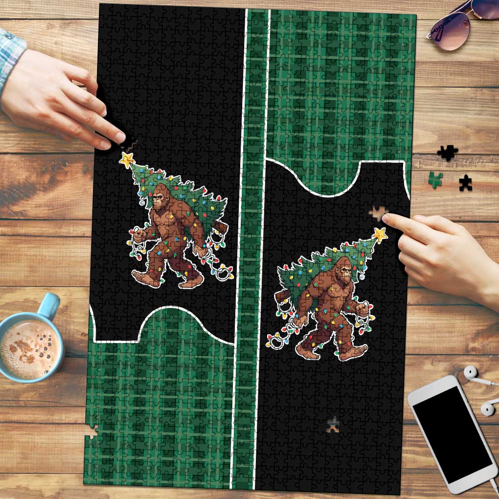 Western Yoke Puzzle Bigfoot Xmas Cowboy Style - Wonder Print Shop