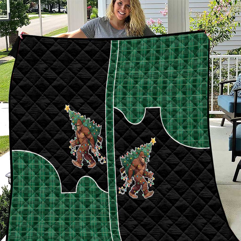Western Yoke Quilt Bigfoot Xmas Cowboy Style - Wonder Print Shop