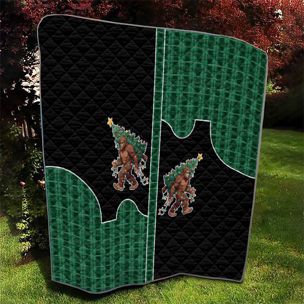 Western Yoke Quilt Bigfoot Xmas Cowboy Style - Wonder Print Shop