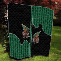 Western Yoke Quilt Bigfoot Xmas Cowboy Style - Wonder Print Shop