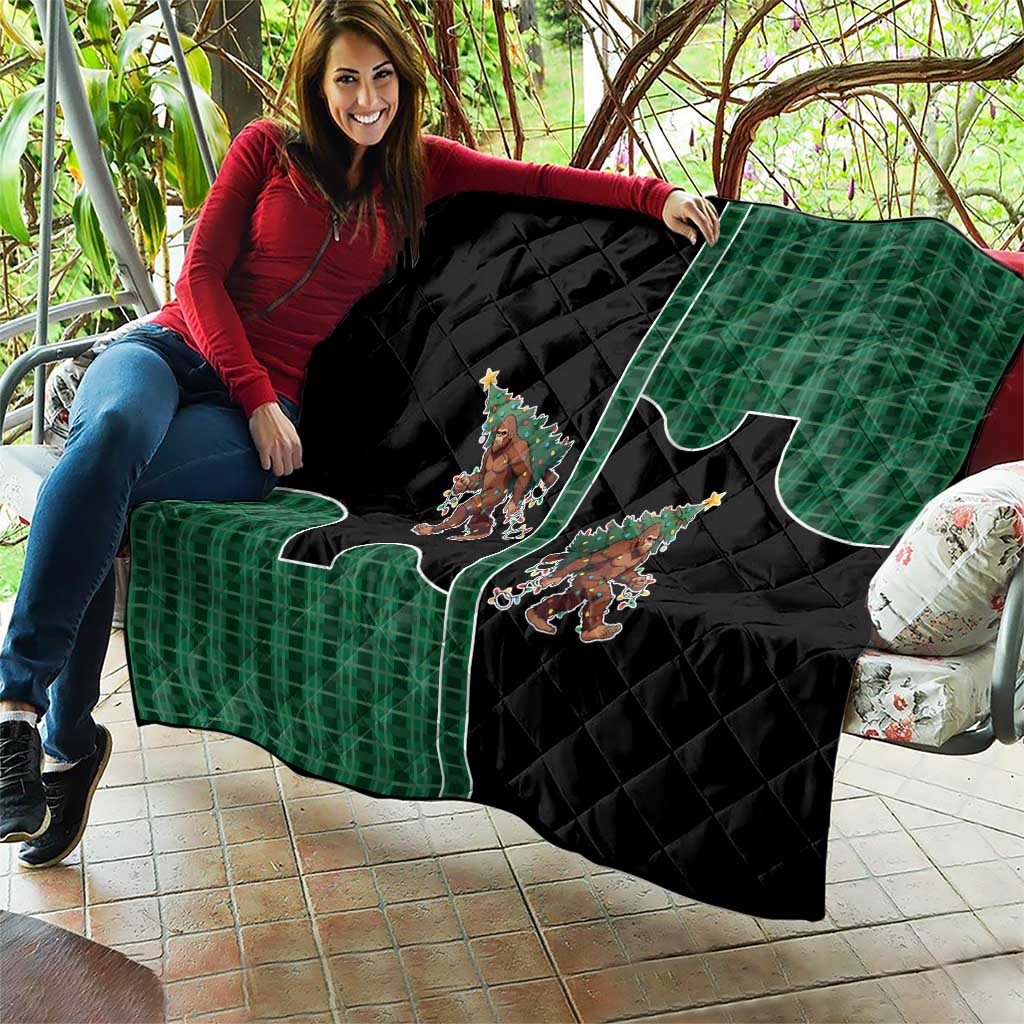 Western Yoke Quilt Bigfoot Xmas Cowboy Style - Wonder Print Shop