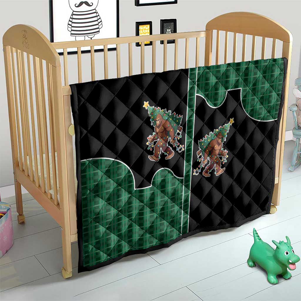 Western Yoke Quilt Bigfoot Xmas Cowboy Style - Wonder Print Shop