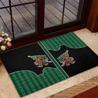 Western Yoke Rubber Doormat Bigfoot Xmas Cowboy Style - Wonder Print Shop