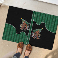Western Yoke Rubber Doormat Bigfoot Xmas Cowboy Style - Wonder Print Shop