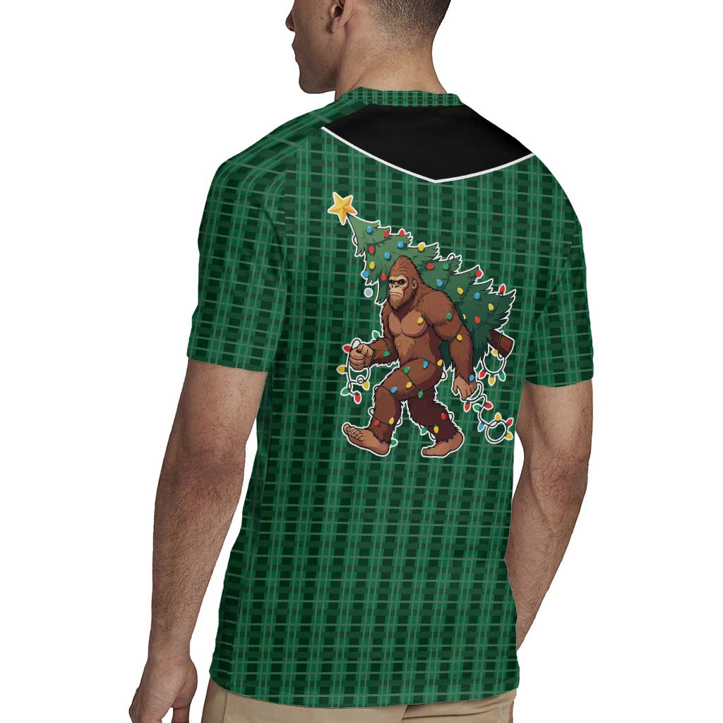 Western Yoke Rugby Jersey Bigfoot Xmas Cowboy Style - Wonder Print Shop