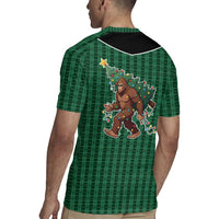 Western Yoke Rugby Jersey Bigfoot Xmas Cowboy Style - Wonder Print Shop