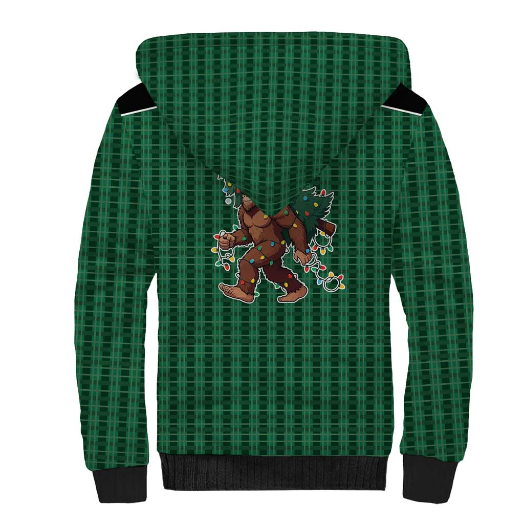 Western Yoke Sherpa Hoodie Bigfoot Xmas Cowboy Style - Wonder Print Shop
