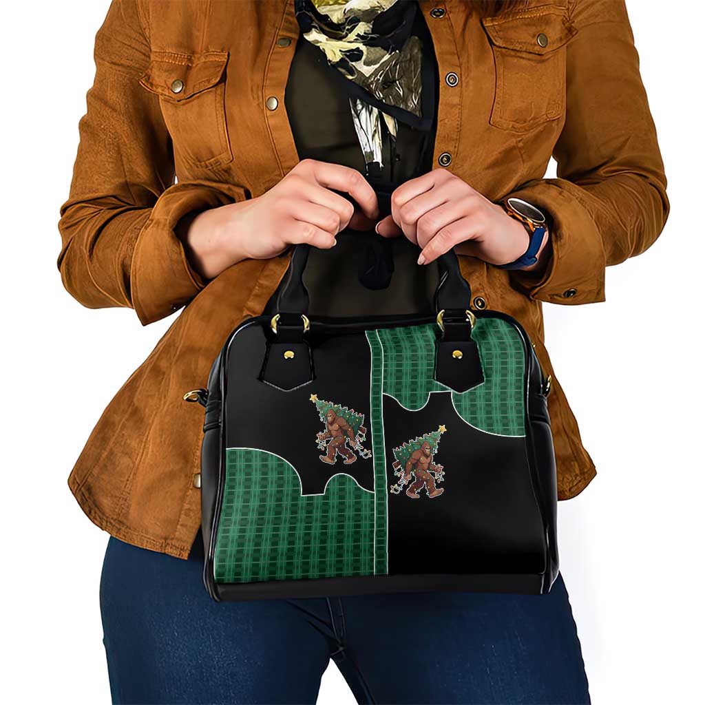 Western Yoke Shoulder Handbag Bigfoot Xmas Cowboy Style - Wonder Print Shop