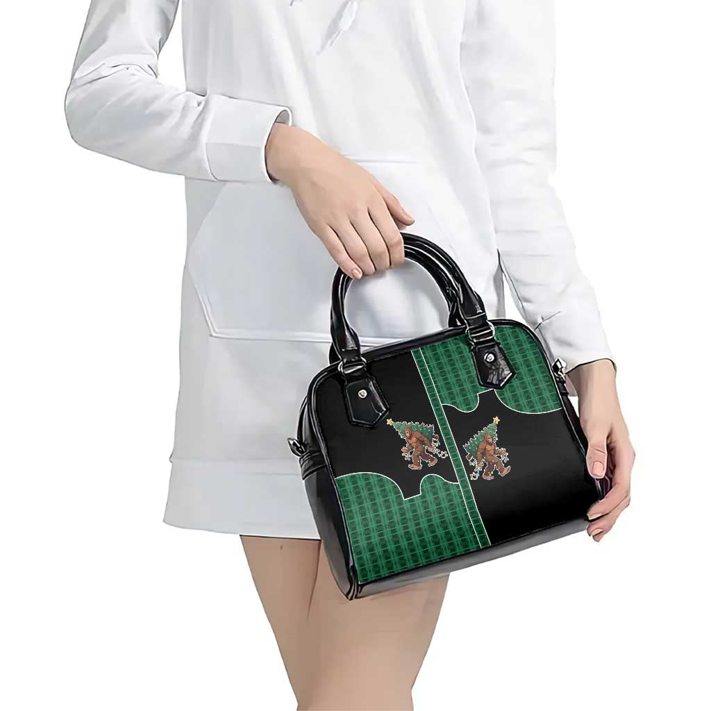 Western Yoke Shoulder Handbag Bigfoot Xmas Cowboy Style - Wonder Print Shop