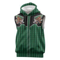 Western Yoke Sleeveless Hoodie Bigfoot Xmas Cowboy Style - Wonder Print Shop