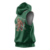 Western Yoke Sleeveless Hoodie Bigfoot Xmas Cowboy Style - Wonder Print Shop