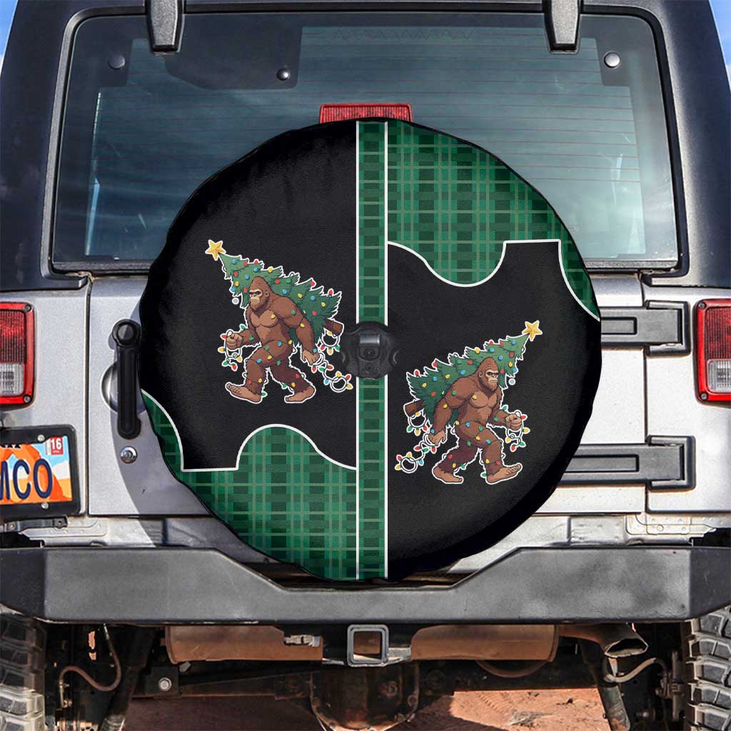 Western Yoke Spare Tire Cover Bigfoot Xmas Cowboy Style - Wonder Print Shop