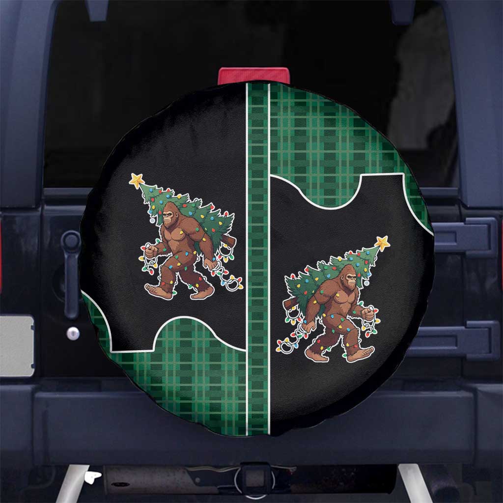 Western Yoke Spare Tire Cover Bigfoot Xmas Cowboy Style - Wonder Print Shop