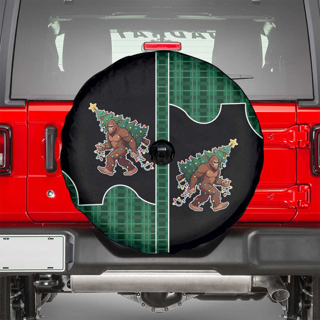 Western Yoke Spare Tire Cover Bigfoot Xmas Cowboy Style - Wonder Print Shop
