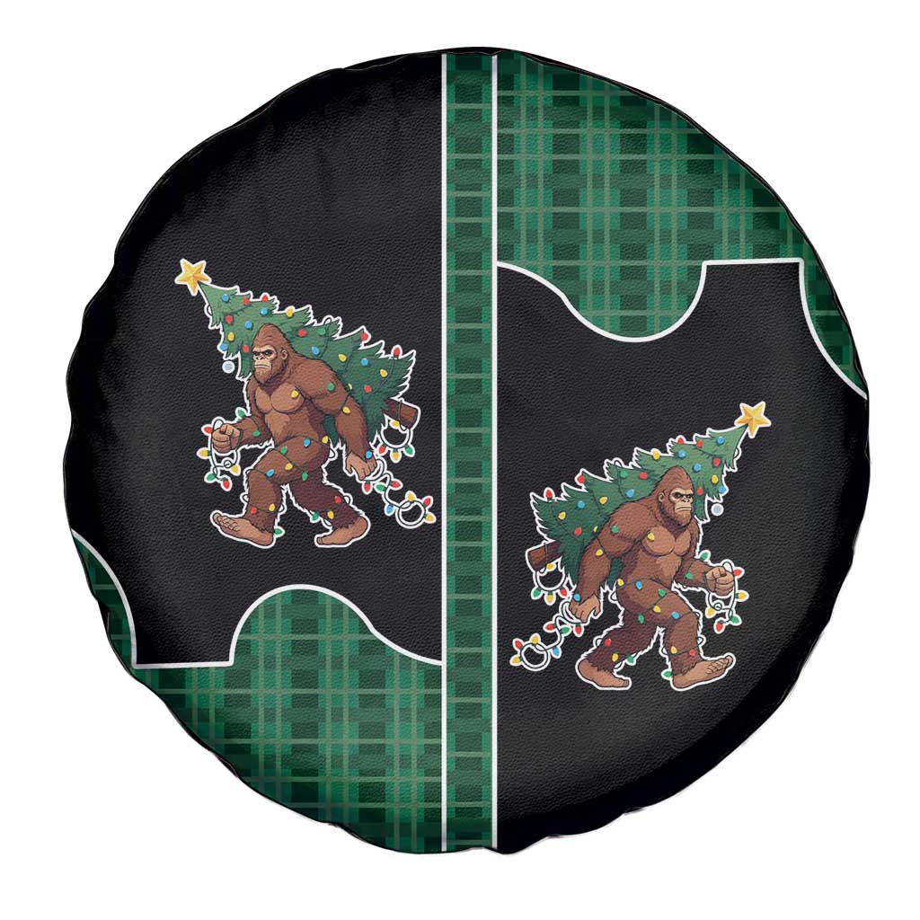 Western Yoke Spare Tire Cover Bigfoot Xmas Cowboy Style - Wonder Print Shop