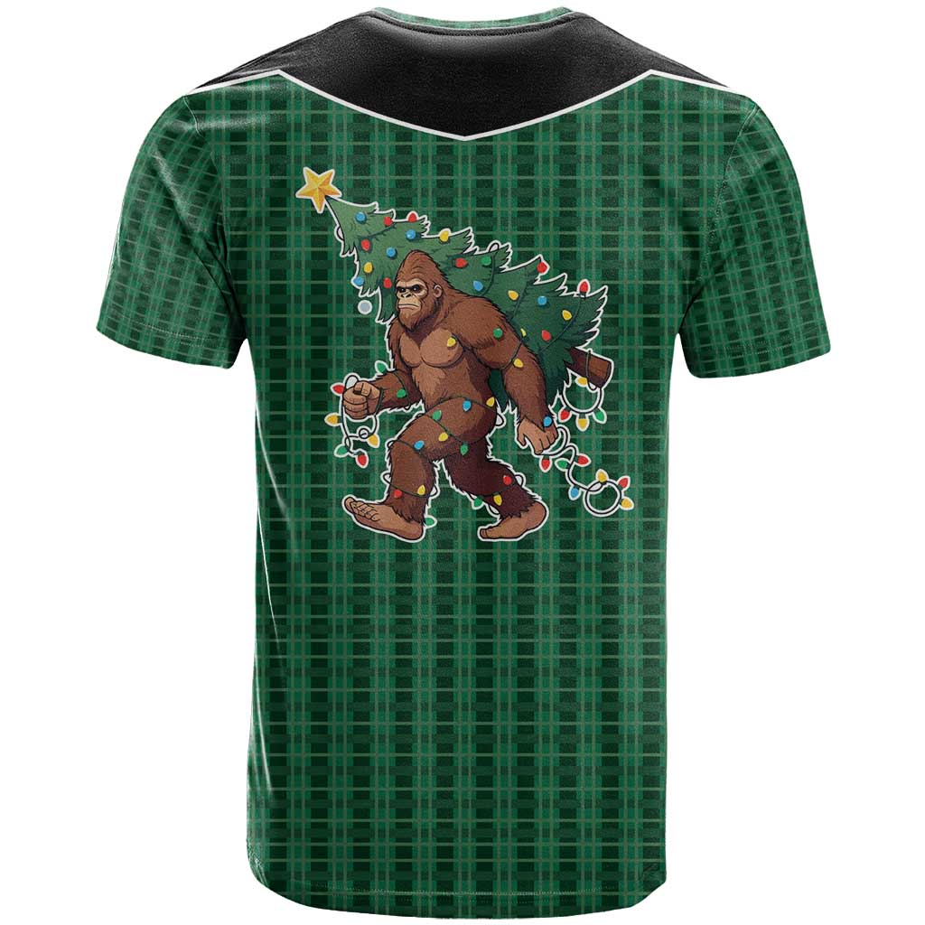 Western Yoke T Shirt Bigfoot Xmas Cowboy Style - Wonder Print Shop