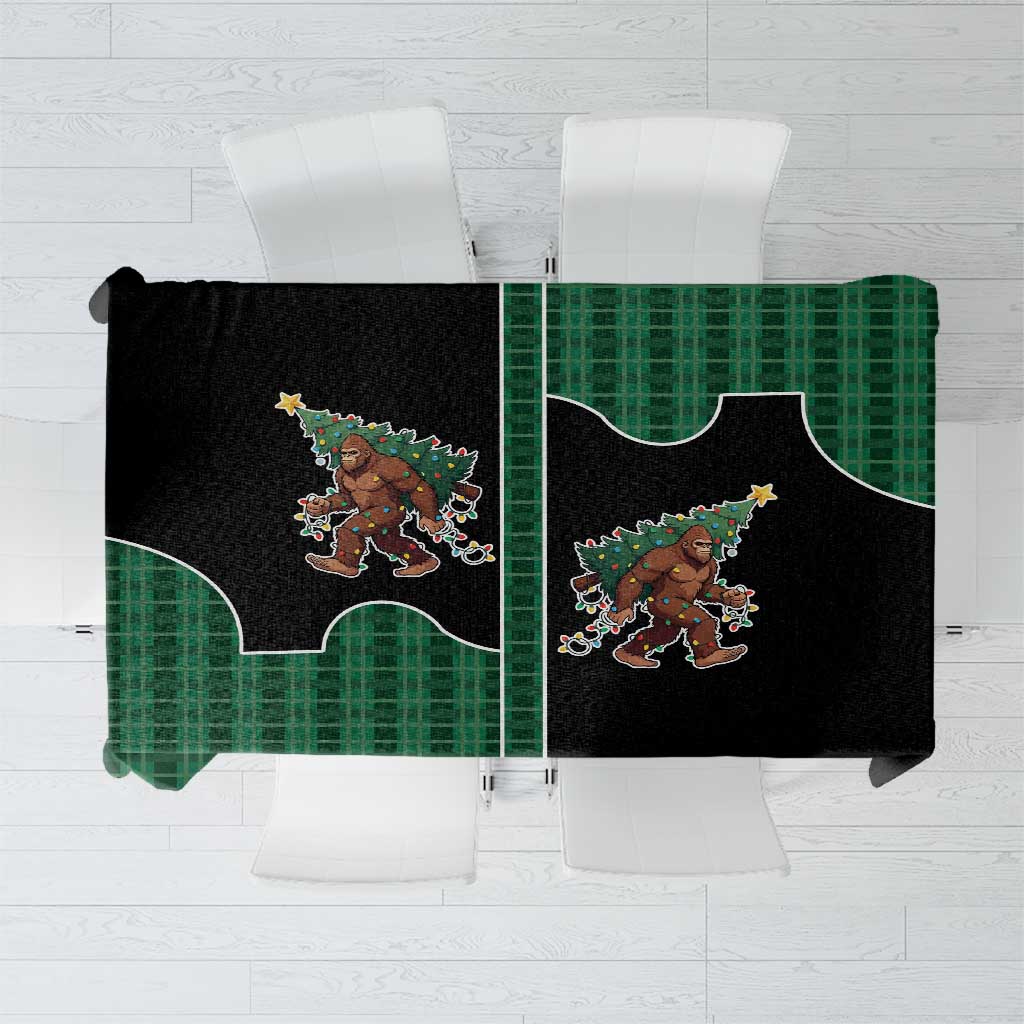 Western Yoke Tablecloth Bigfoot Xmas Cowboy Style - Wonder Print Shop