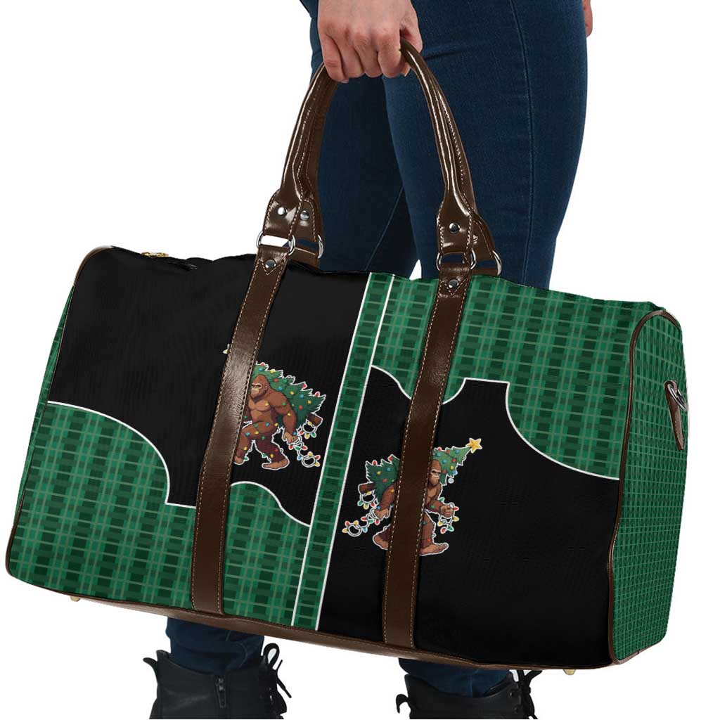 Western Yoke Travel Bag Bigfoot Xmas Cowboy Style - Wonder Print Shop