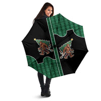 Western Yoke Umbrella Bigfoot Xmas Cowboy Style - Wonder Print Shop