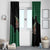 Western Yoke Window Curtain Bigfoot Xmas Cowboy Style - Wonder Print Shop