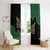 Western Yoke Window Curtain Bigfoot Xmas Cowboy Style - Wonder Print Shop