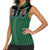 Western Yoke Women Sleeveless Polo Shirt Bigfoot Xmas Cowboy Style - Wonder Print Shop