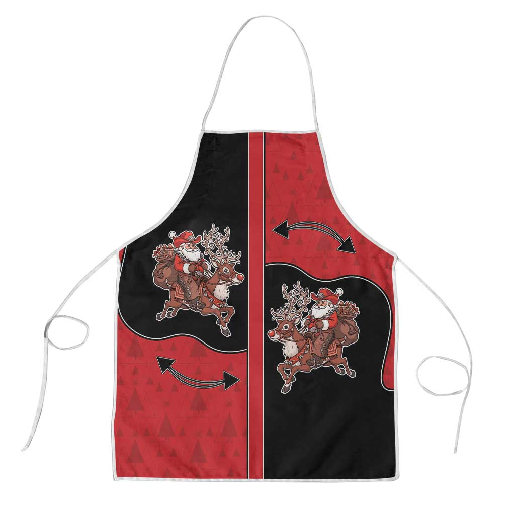 Western Yoke Apron Santa Cowboy Style - Wonder Print Shop