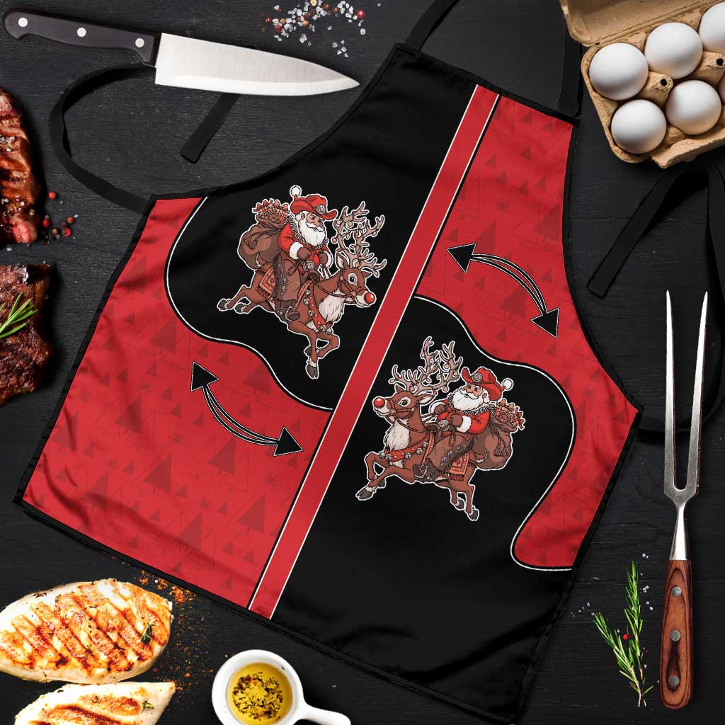 Western Yoke Apron Santa Cowboy Style - Wonder Print Shop