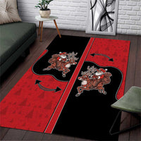 Western Yoke Area Rug Santa Cowboy Style - Wonder Print Shop