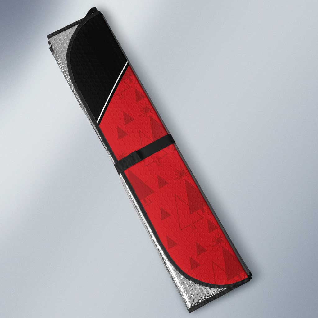 Western Yoke Auto Sun Shade Santa Cowboy Style - Wonder Print Shop