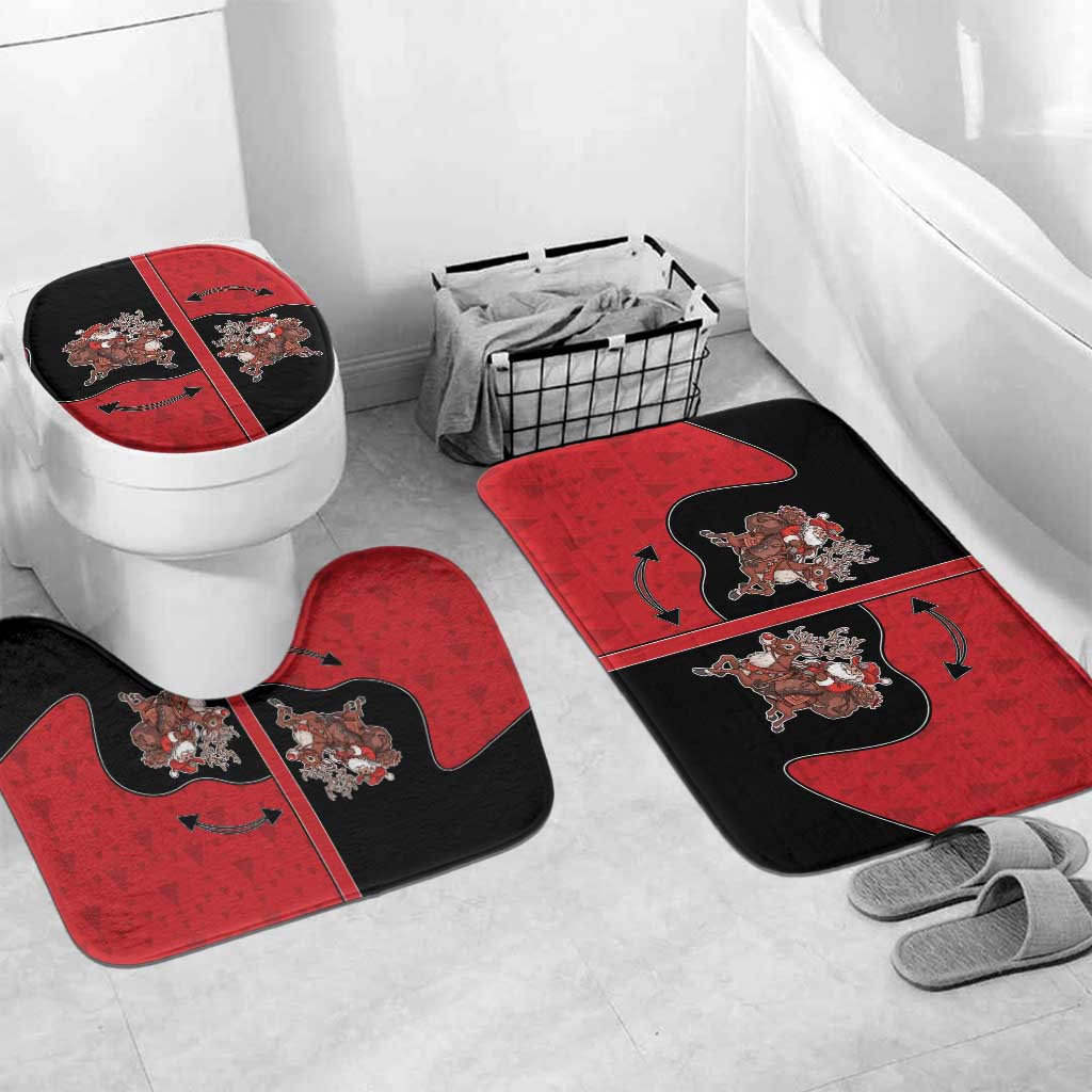 Western Yoke Bathroom Set Santa Cowboy Style - Wonder Print Shop