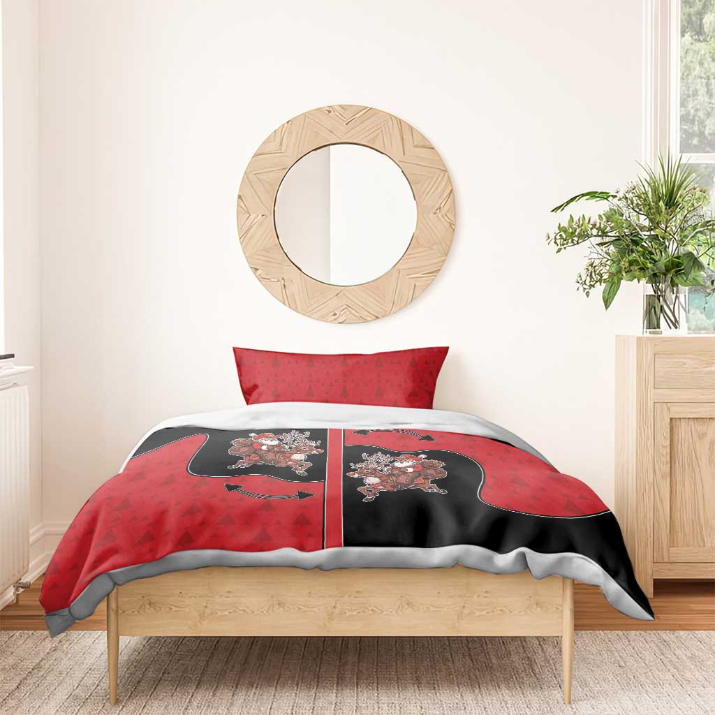 Western Yoke Bedding Set Santa Cowboy Style - Wonder Print Shop