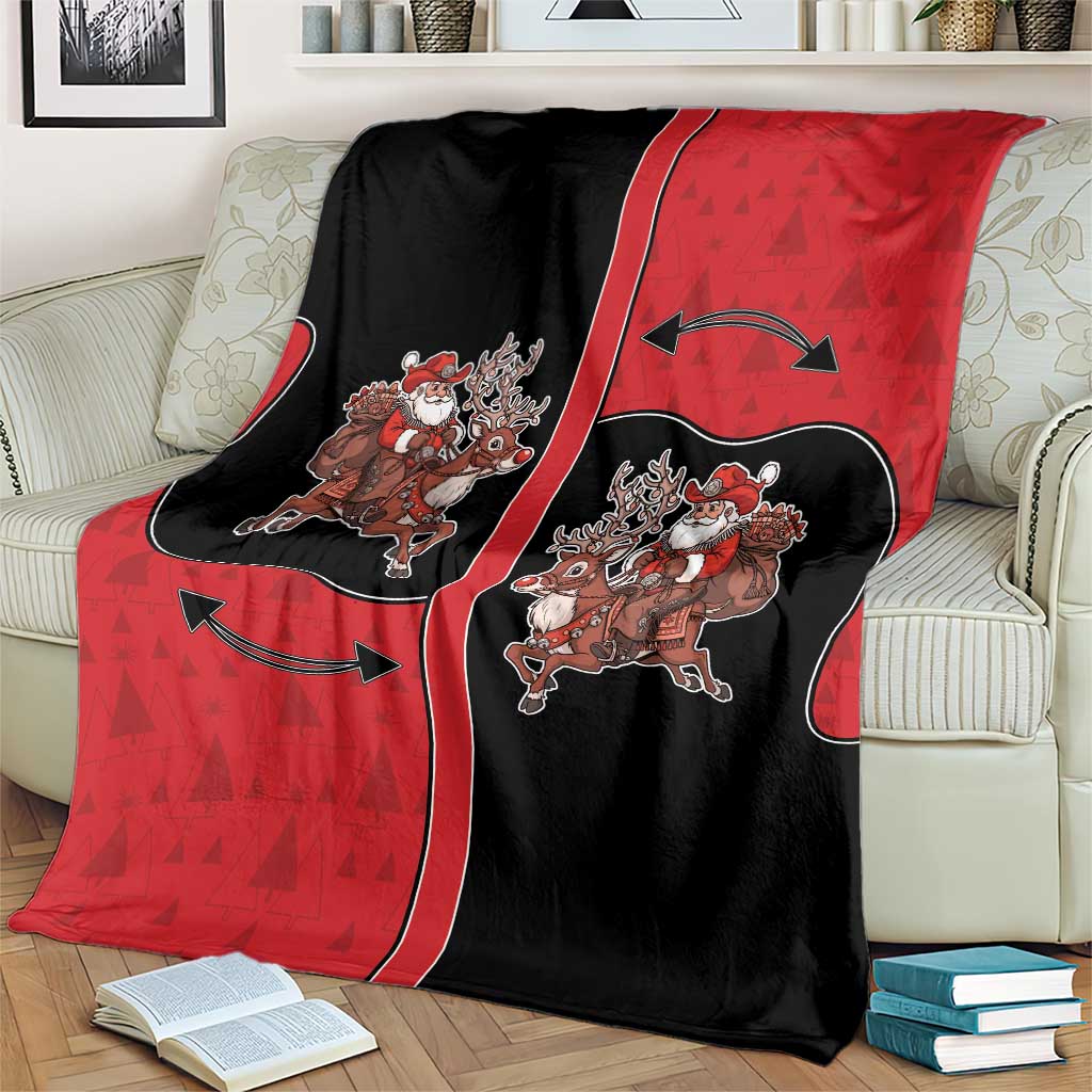 Western Yoke Blanket Santa Cowboy Style - Wonder Print Shop