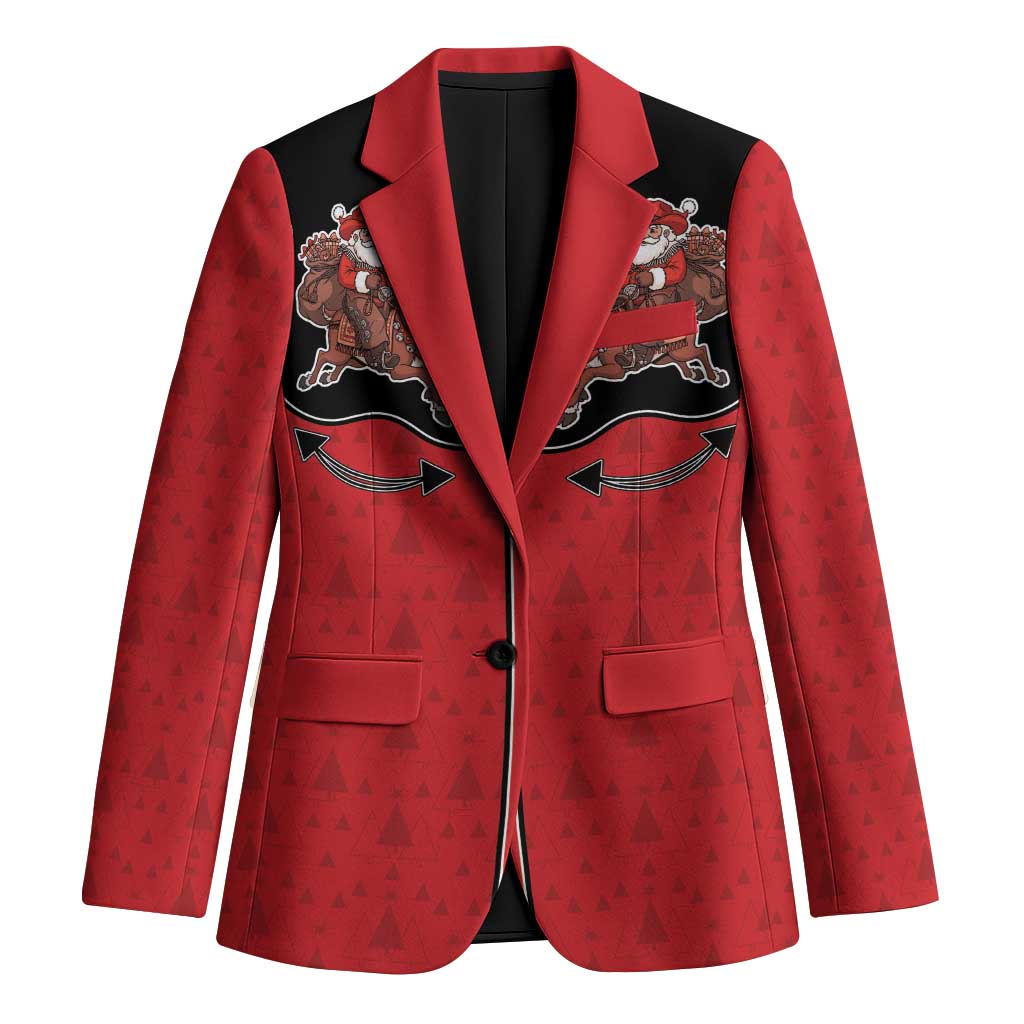Western Yoke Blazer Santa Cowboy Style - Wonder Print Shop