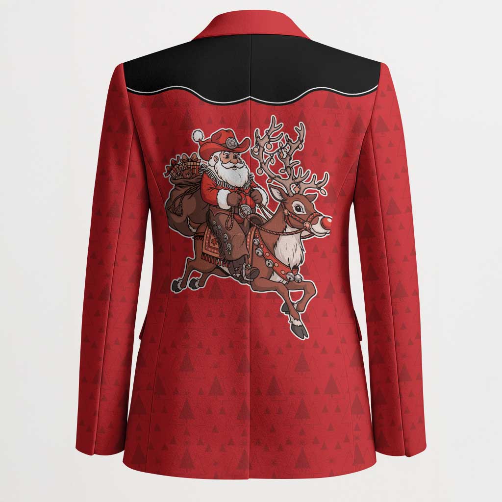 Western Yoke Blazer Santa Cowboy Style - Wonder Print Shop