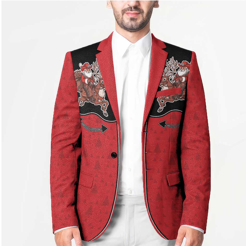 Western Yoke Blazer Santa Cowboy Style - Wonder Print Shop