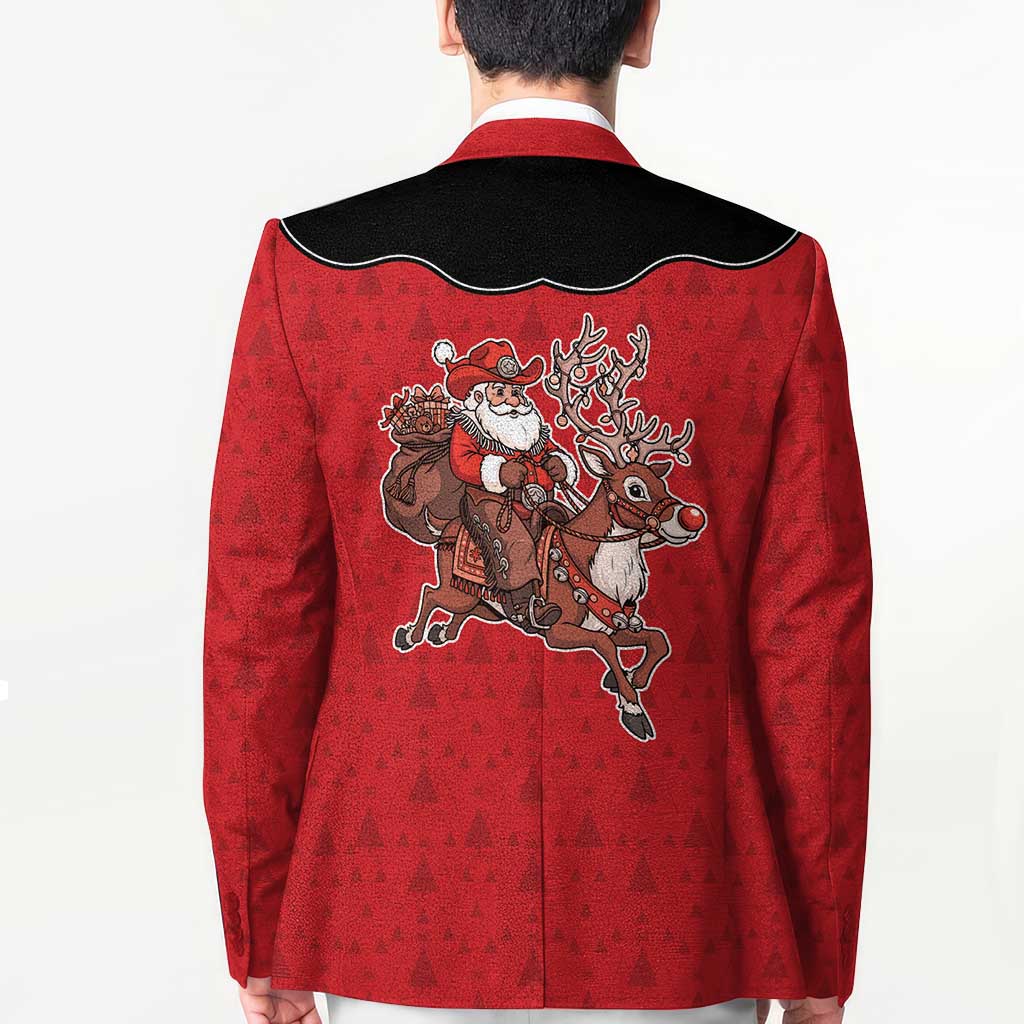 Western Yoke Blazer Santa Cowboy Style - Wonder Print Shop