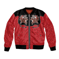 Western Yoke Bomber Jacket Santa Cowboy Style - Wonder Print Shop