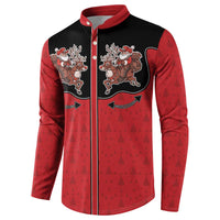 Western Yoke Button Sweatshirt Santa Cowboy Style - Wonder Print Shop