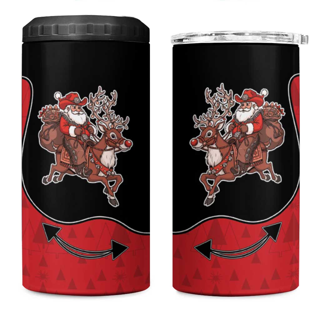 Western Yoke 4 in 1 Can Cooler Tumbler Santa Cowboy Style - Wonder Print Shop