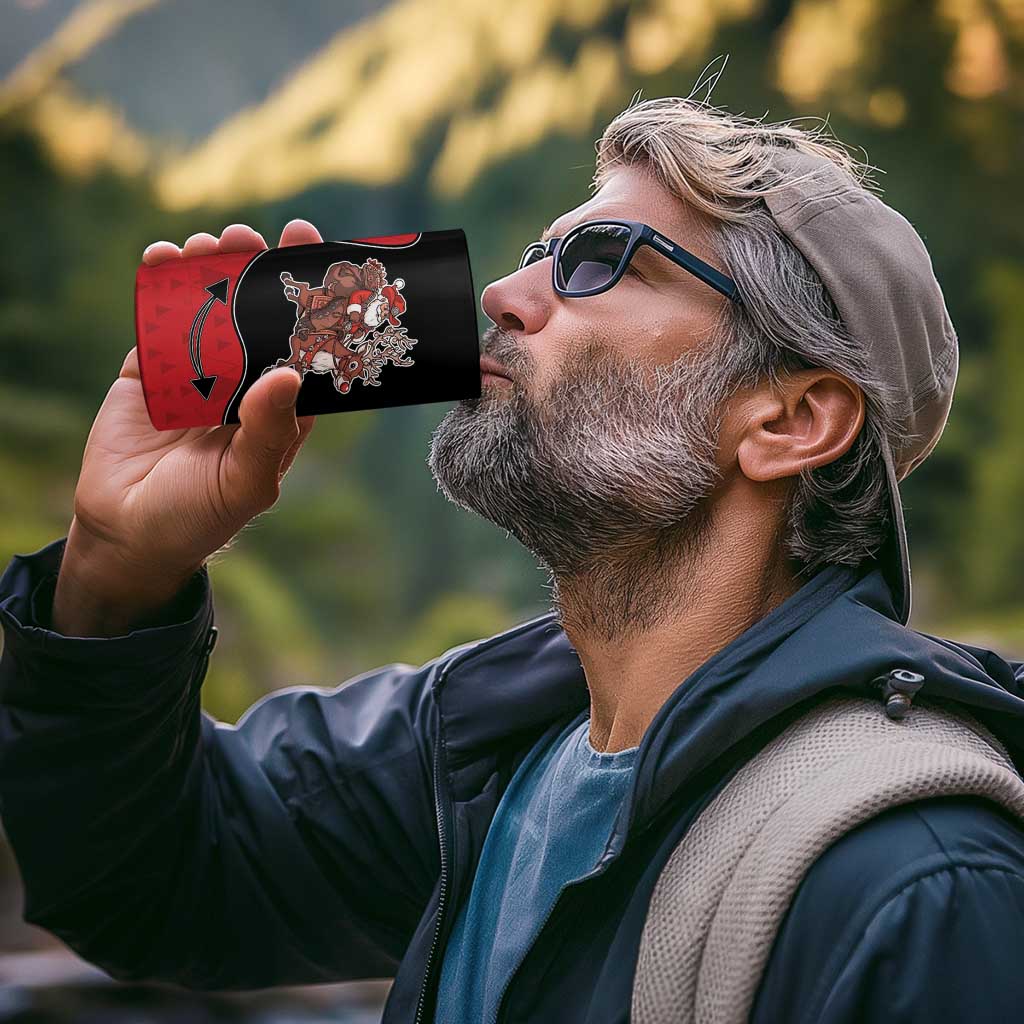 Western Yoke 4 in 1 Can Cooler Tumbler Santa Cowboy Style - Wonder Print Shop