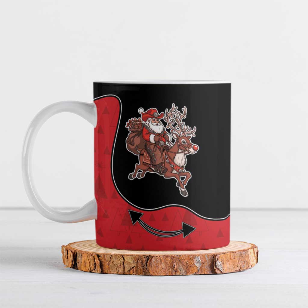 Western Yoke Ceramic Mug Santa Cowboy Style - Wonder Print Shop