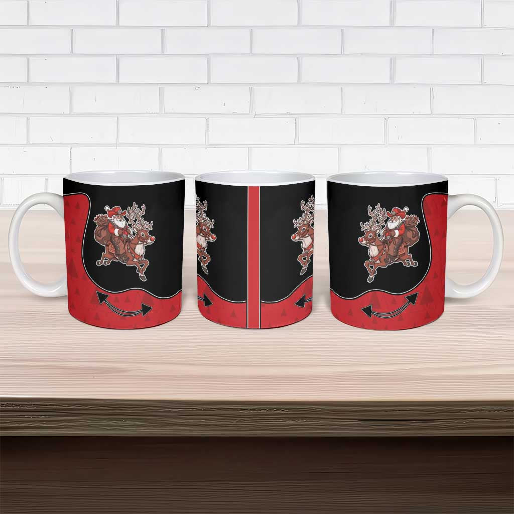 Western Yoke Ceramic Mug Santa Cowboy Style - Wonder Print Shop