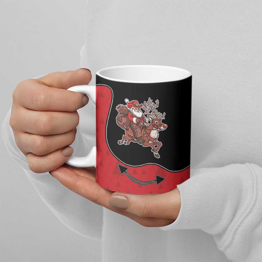 Western Yoke Ceramic Mug Santa Cowboy Style - Wonder Print Shop