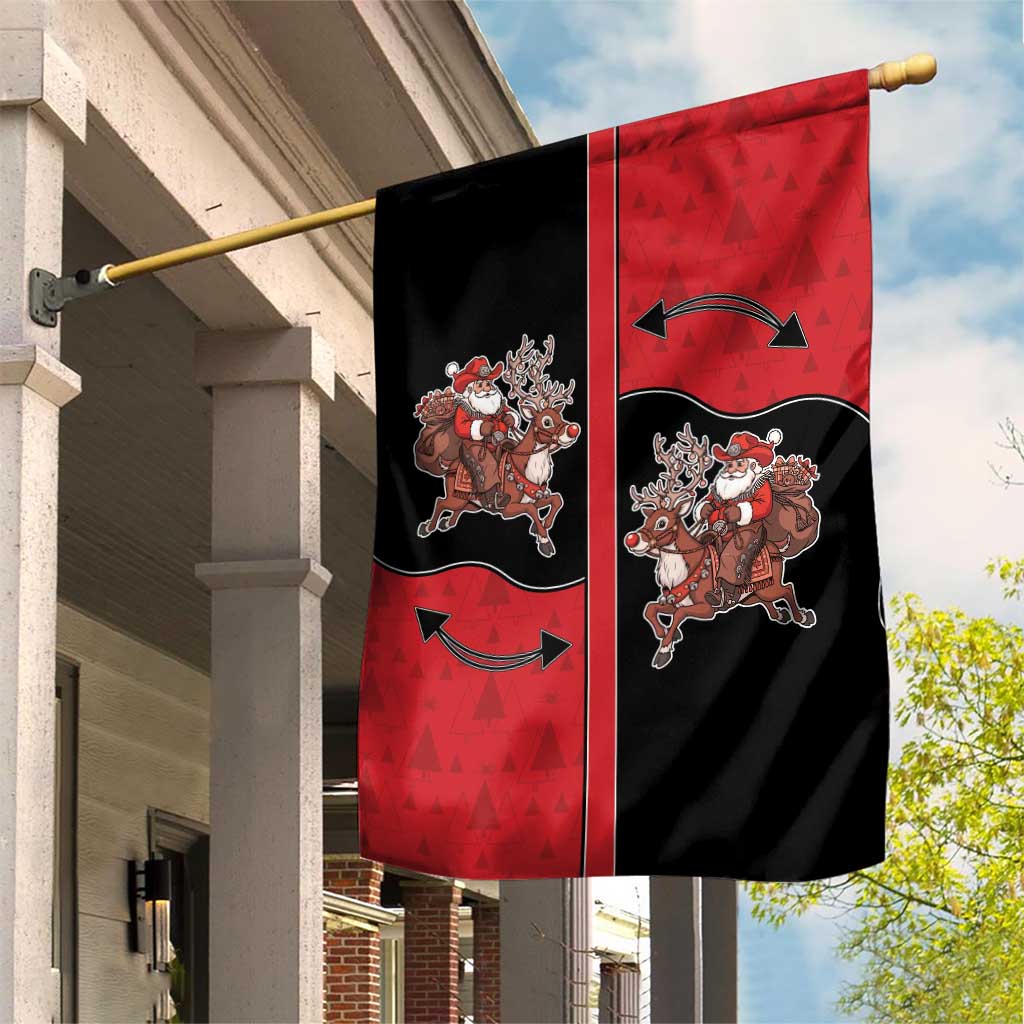 Western Yoke Garden Flag Santa Cowboy Style - Wonder Print Shop