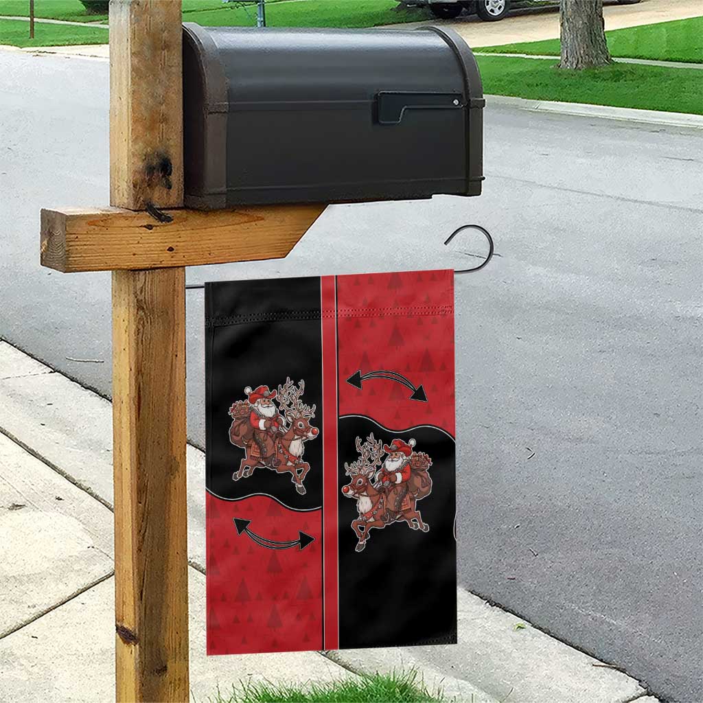 Western Yoke Garden Flag Santa Cowboy Style - Wonder Print Shop